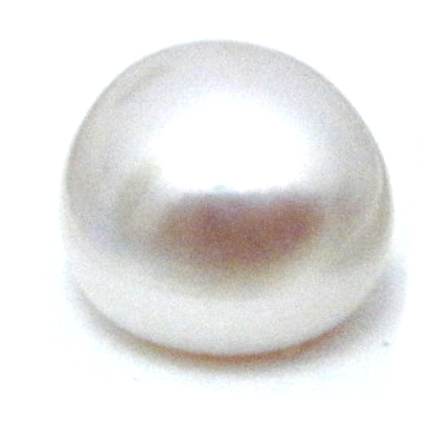 White 12mm Button Pearl